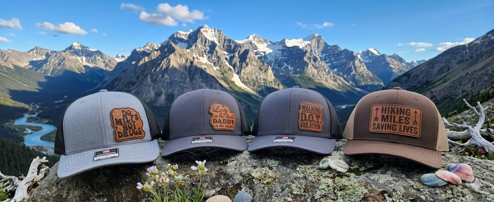 Leather Patched Hats