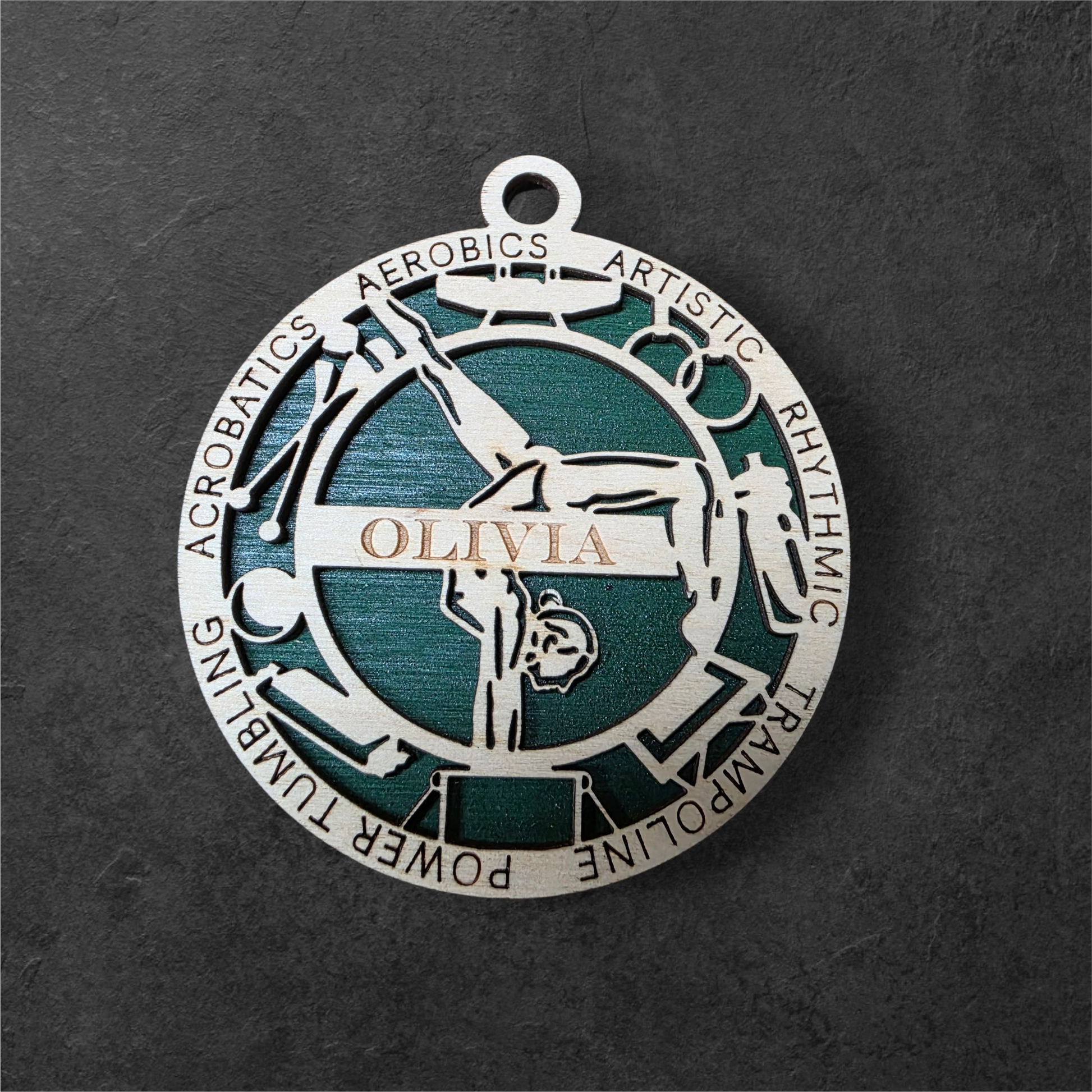 Personalized Laser-Cut Sports Ornaments – Custom Name, Number & Sport