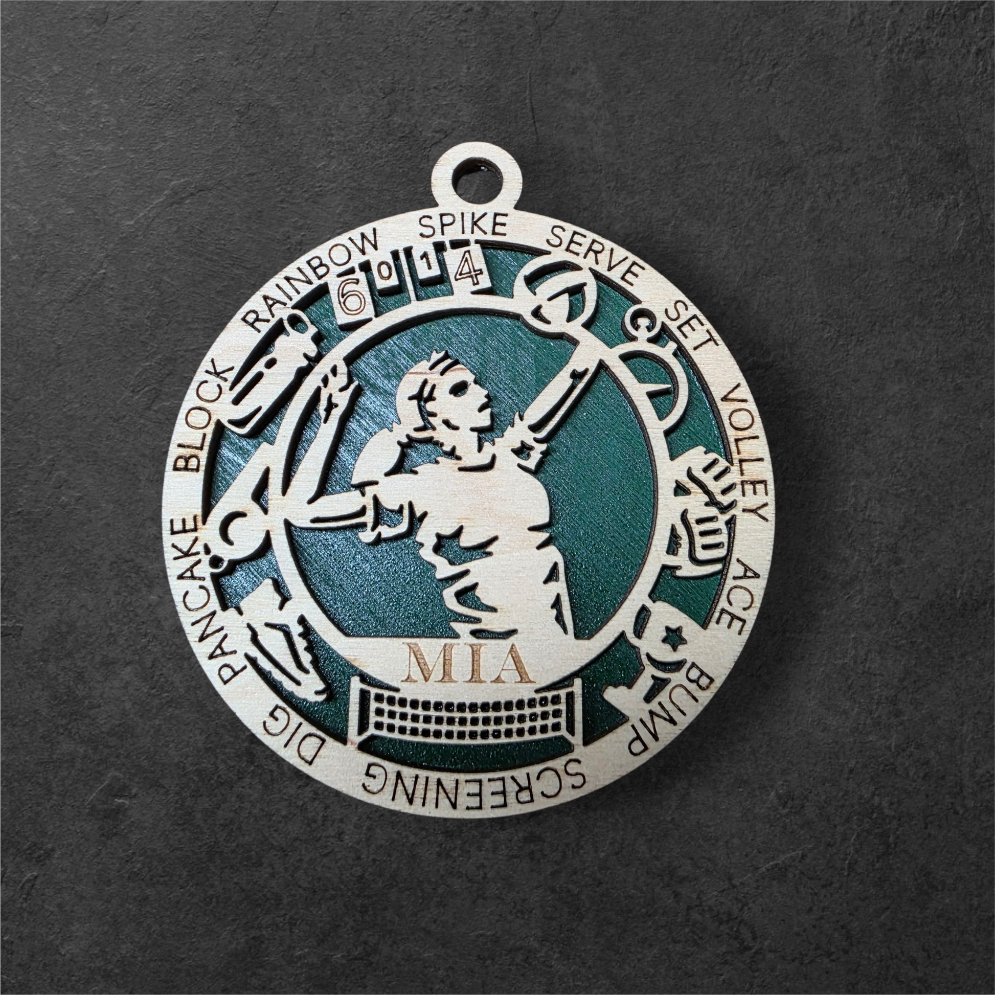 Personalized Laser-Cut Sports Ornaments – Custom Name, Number & Sport