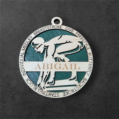Personalized Laser-Cut Sports Ornaments – Custom Name, Number & Sport
