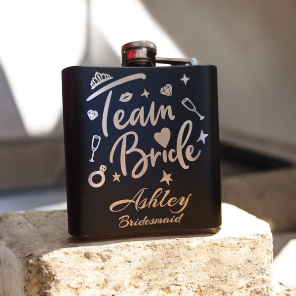 “Gentleman’s Toast” Engraved Flask Set