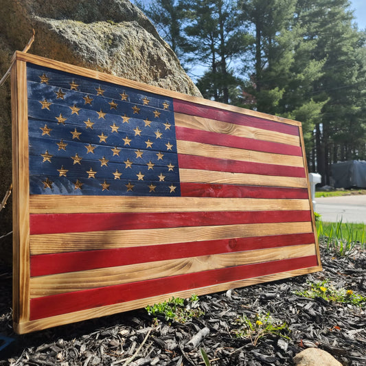 Wooden American Flag