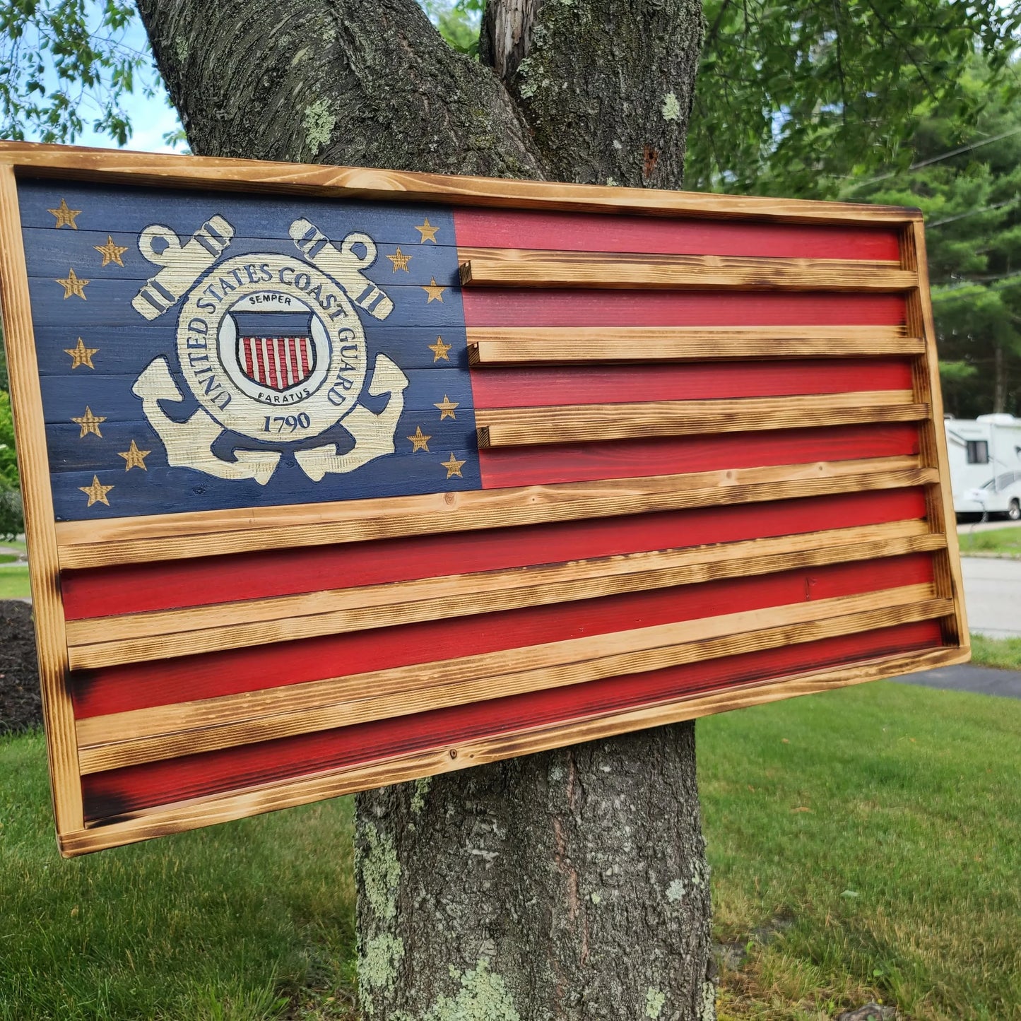Challenge Coin Holder American Flag