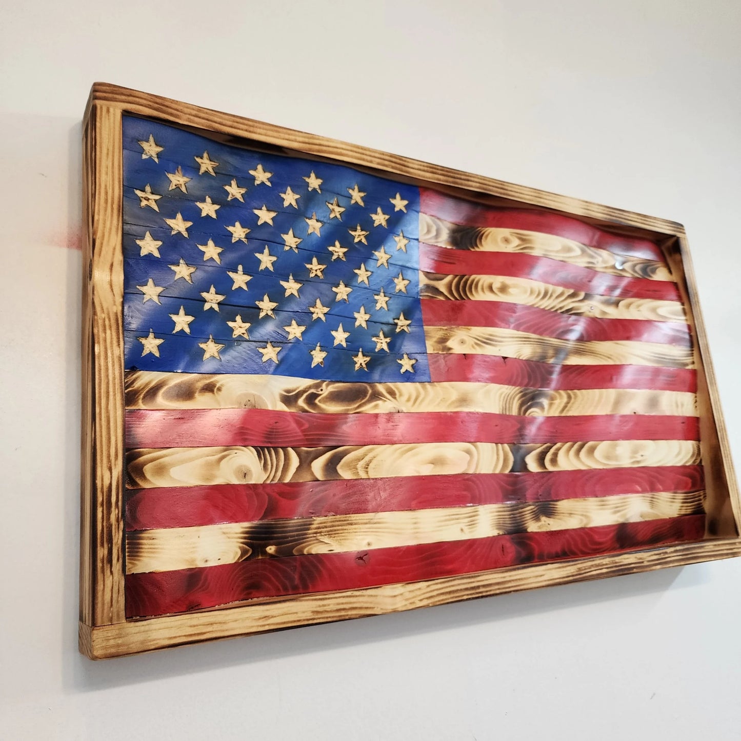 Wavy Wooden Flag