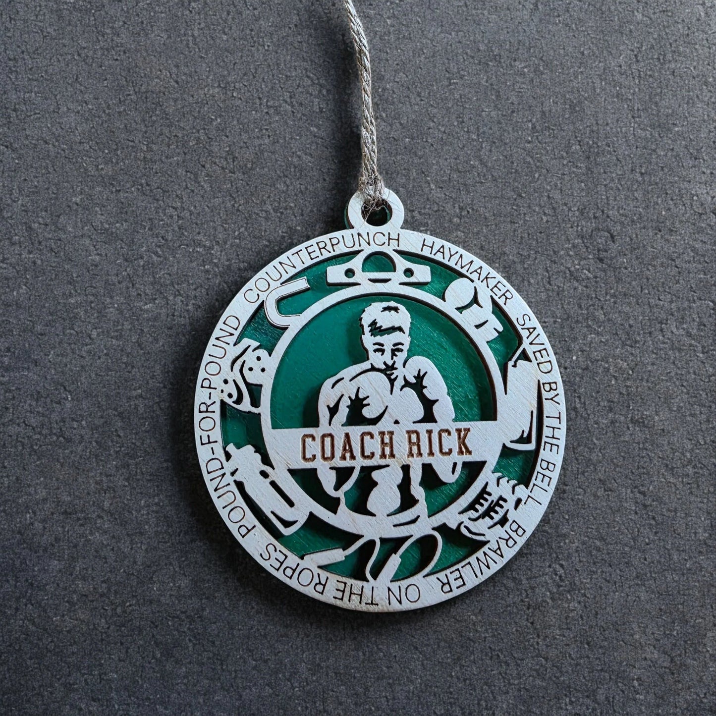 Personalized Laser-Cut Sports Ornaments – Custom Name, Number & Sport