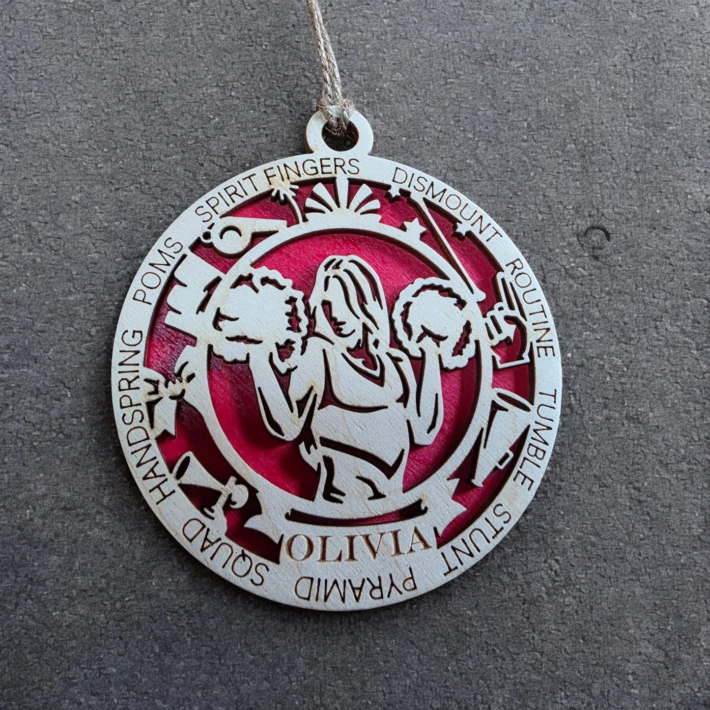 Personalized Laser-Cut Sports Ornaments – Custom Name, Number & Sport