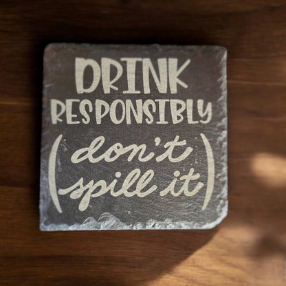 Laser Engraved Slate Coasters