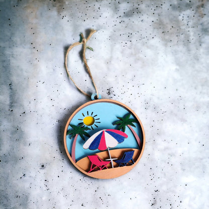 Beach Christmas Ornament