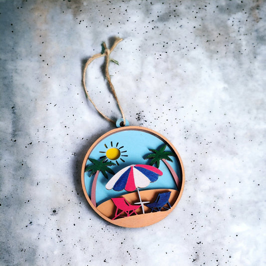 Beach Christmas Ornament