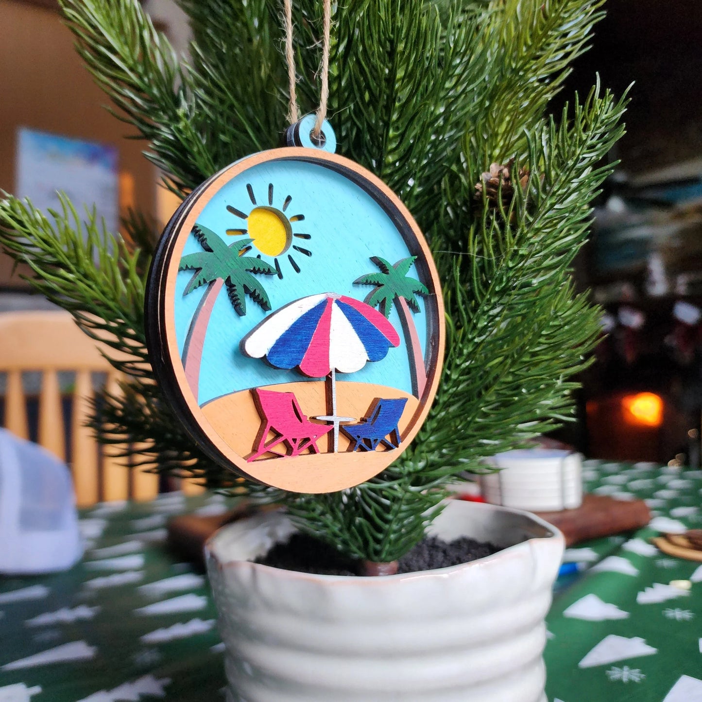 Beach Christmas Ornament