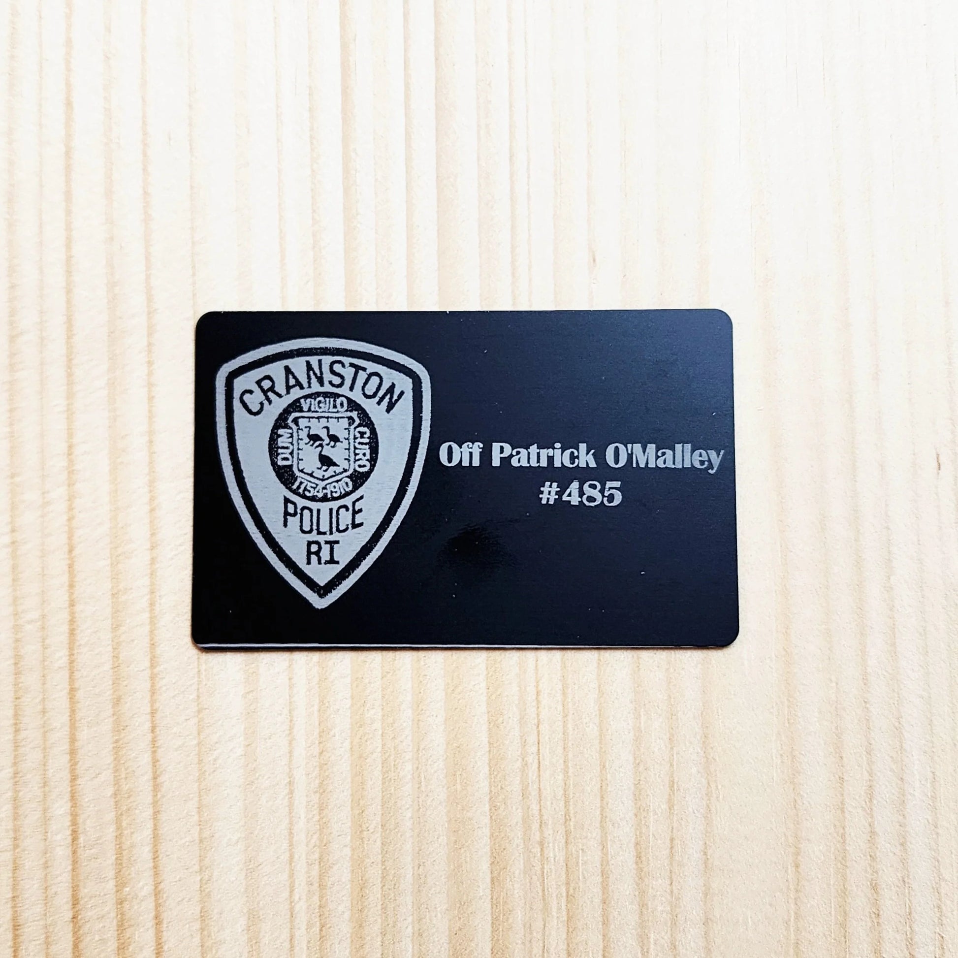 Metal Miranda Warning Card
