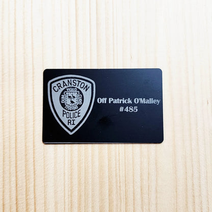 Metal Miranda Warning Card